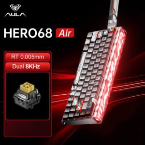 AULA HERO68 Air Wireless Gaming Keyboard 65% Hall Effect Magnetic 8K RGB